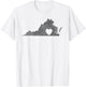 Virginia Lovers State Heart Shirt | Vintage Throwback Gift T-Shirt - T-Shirt | White