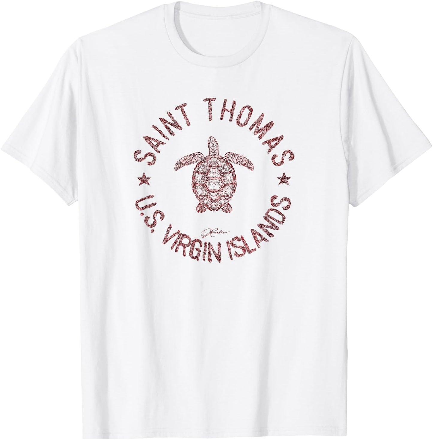 JCombs: Saint Thomas, U.S. Virgin Islands, Sea Turtle T-Shirt - T-Shirt | White
