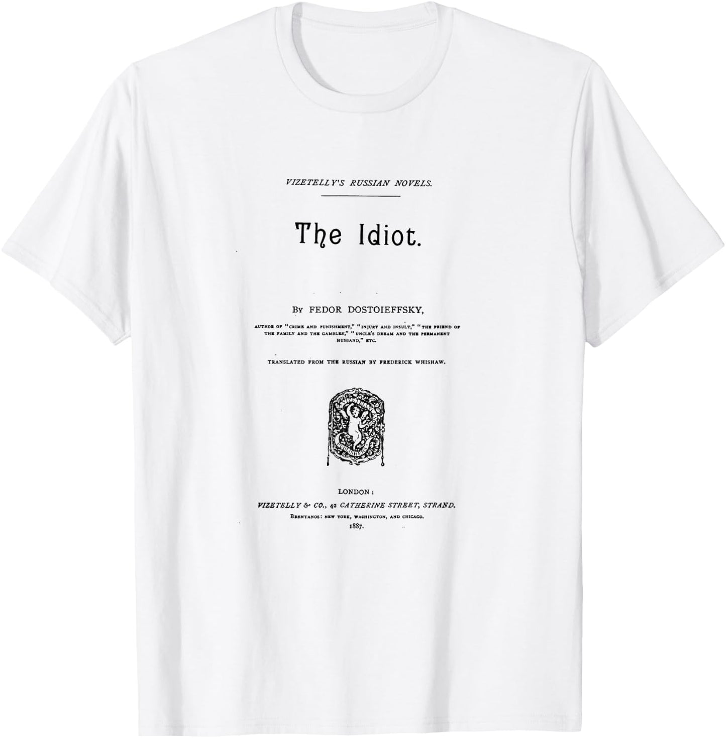 HIGH RESOLUTION The Idiot Fyodor Dostoevsky Title Page T-Shirt - T-Shirt | White
