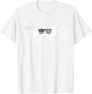 Texas Vintage Retro T-Shirt - T-Shirt | White