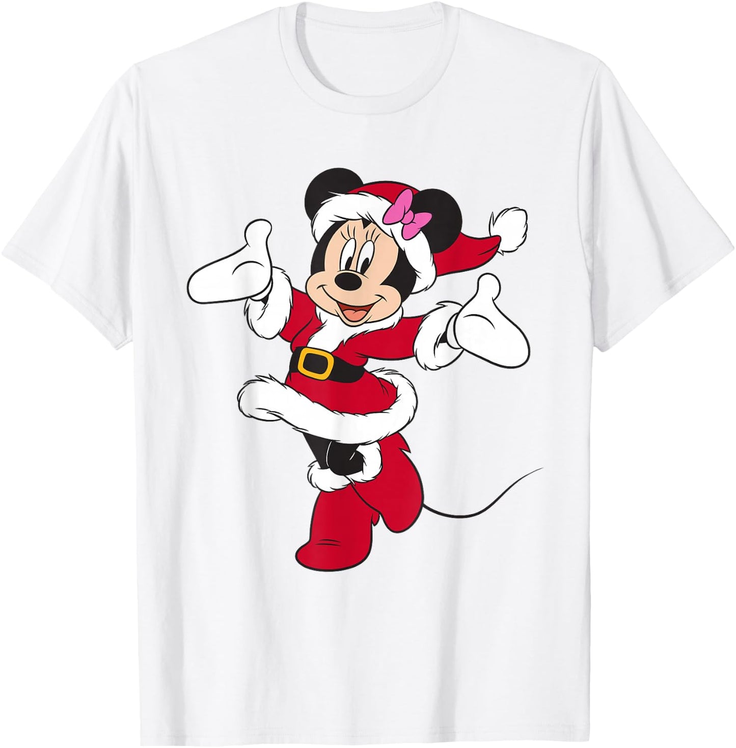 Disney Santa Minnie Mouse Holiday T-Shirt - T-Shirt | White