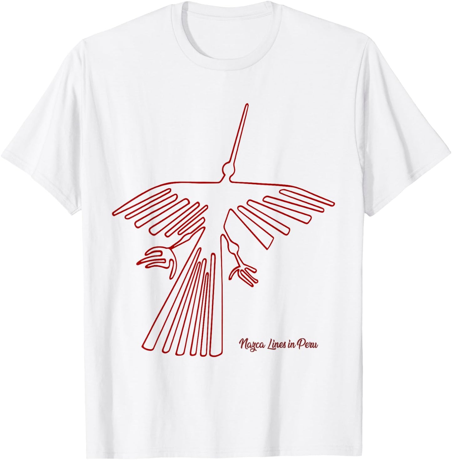 Nazca Lines the Condor Peruvian Glyph T-Shirt - T-Shirt | White