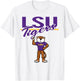 LSU Tigers Mascot Gray Officially Licensed T-Shirt - T-Shirt | White