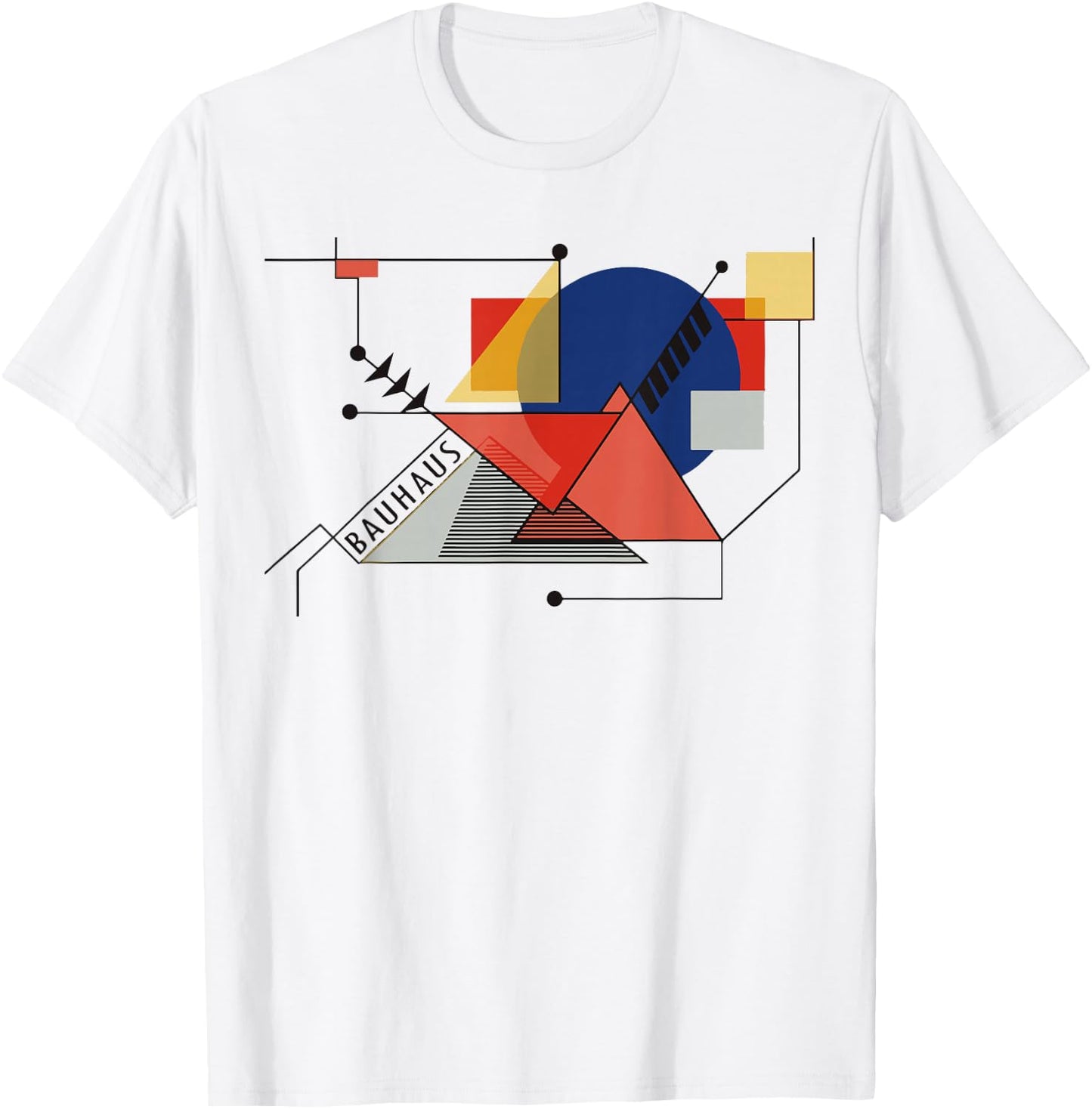 Bauhaus Movement Reproduction T Shirt, 1919 Artwork T-Shirt - T-Shirt | White