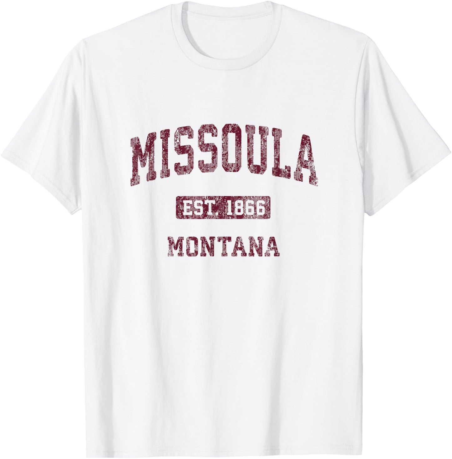 Missoula Montana MT Vintage Athletic Sports Design T-Shirt - T-Shirt | White