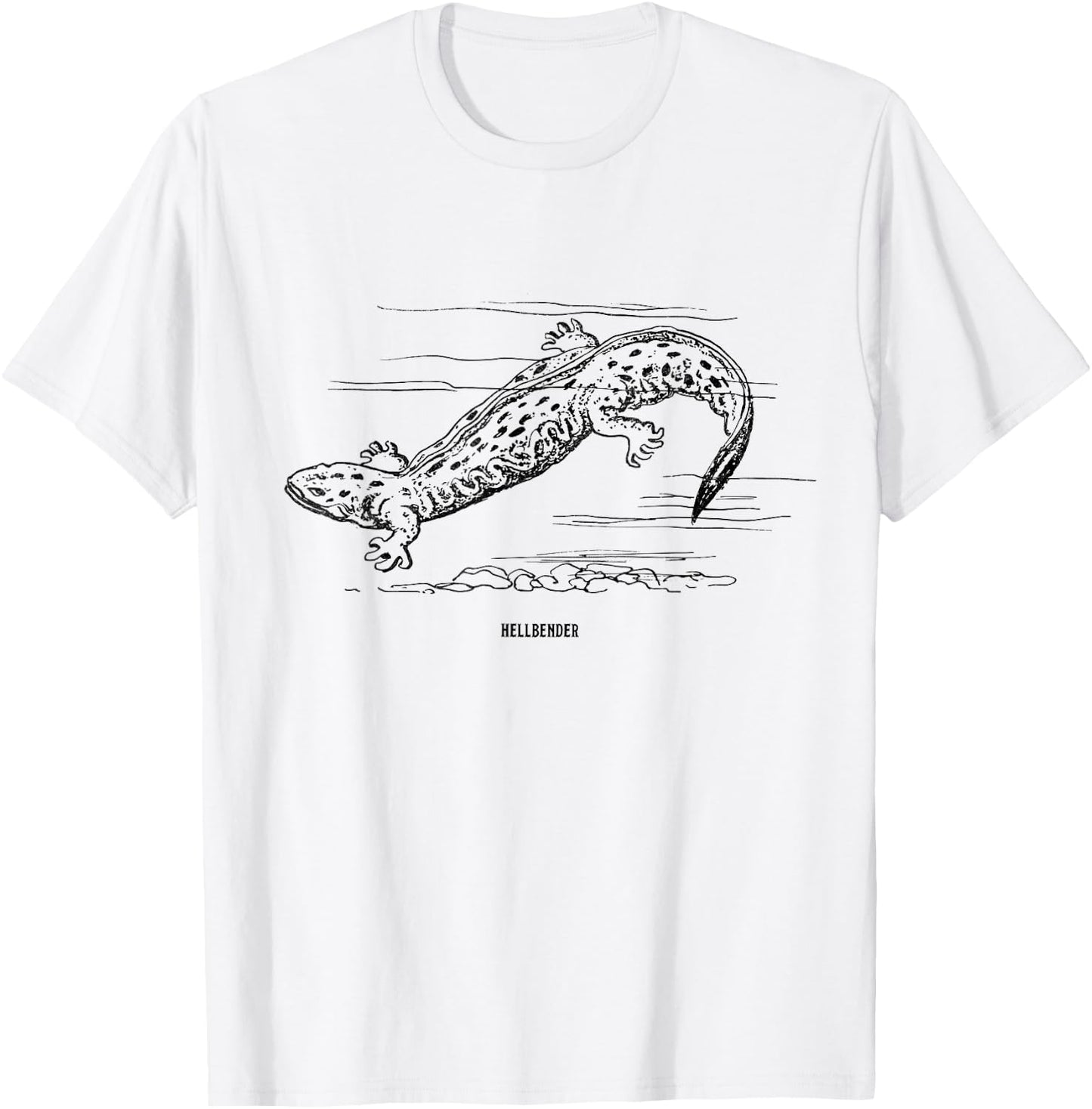 Cute Hellbender Shirt Love Herpetology Student Geek Gift T-Shirt - T-Shirt | White