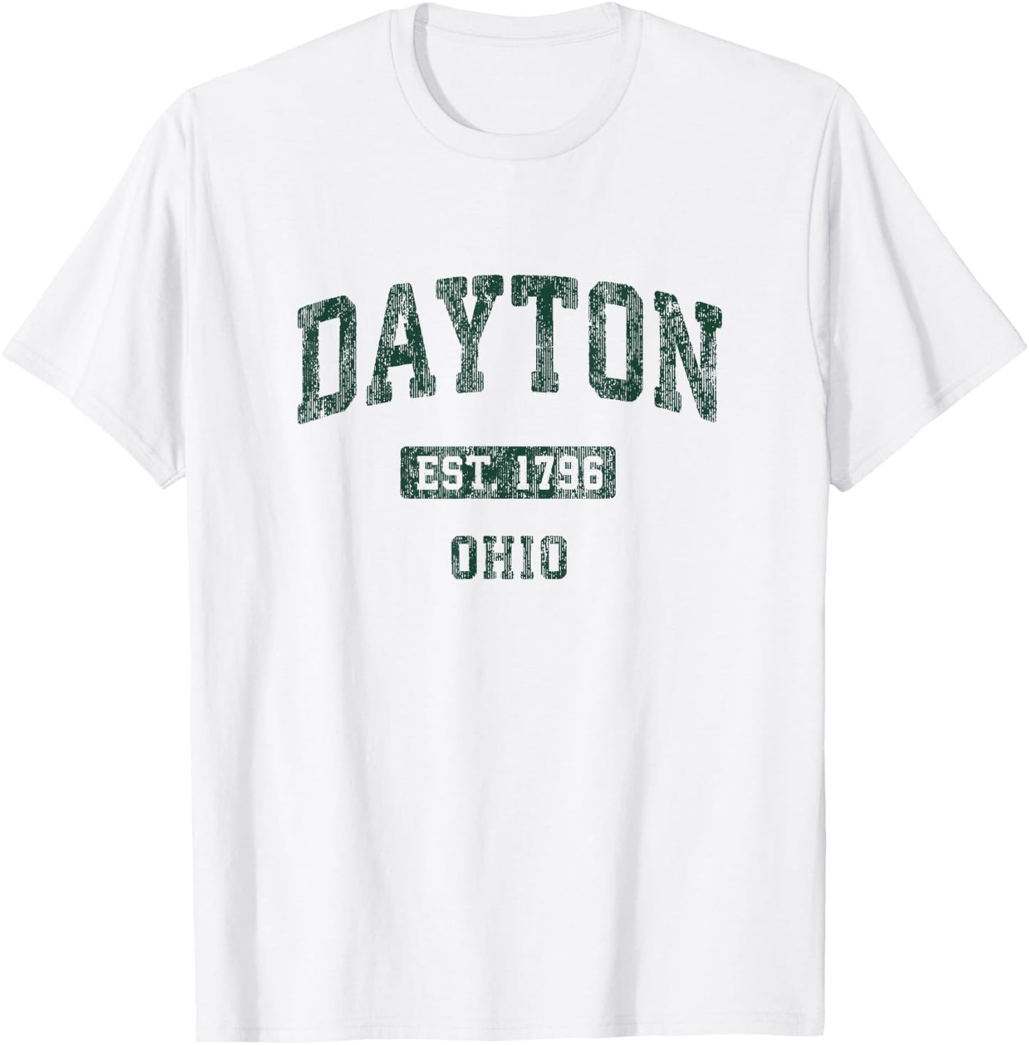 Dayton Ohio OH Vintage Athletic Sports Design T-Shirt - T-Shirt | White
