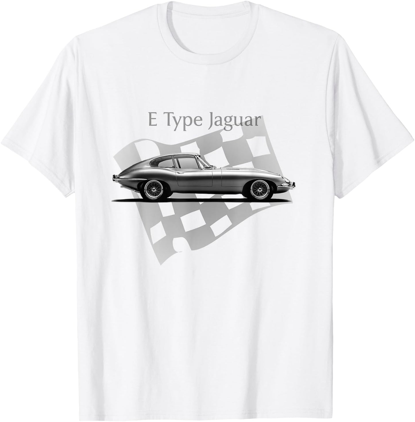 E-Type Jaguar t Shirt - Amazing Classic Car Design T-Shirt - T-Shirt | White