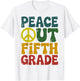 Peace Out Fifth Grade 5th Grade Graduation Elementary School T-Shirt - T-Shirt | White