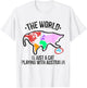 The World Is A Cat Playing With Australia Short Sleeve T-Shirt - T-Shirt | White