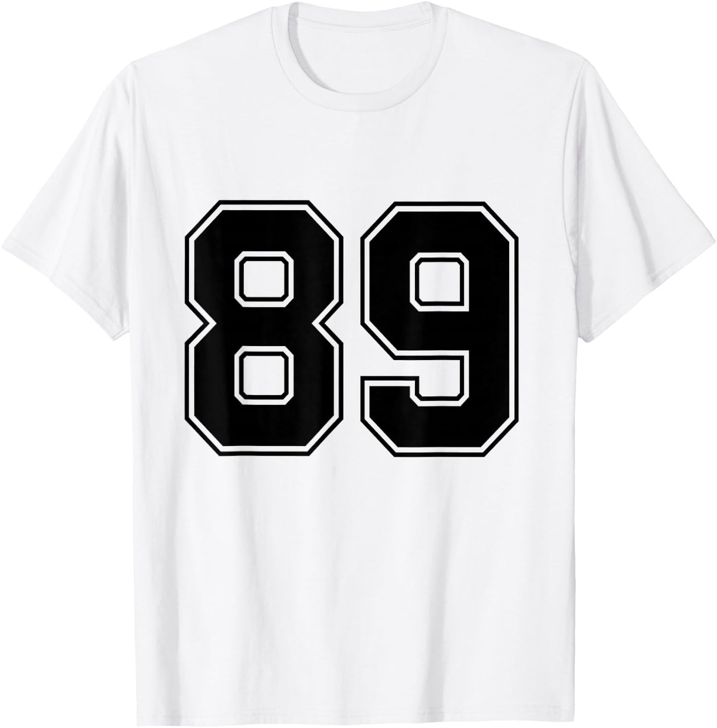 #89 Number 89 Sports. Jersey My Favorite Player #89 T-Shirt - T-Shirt | White