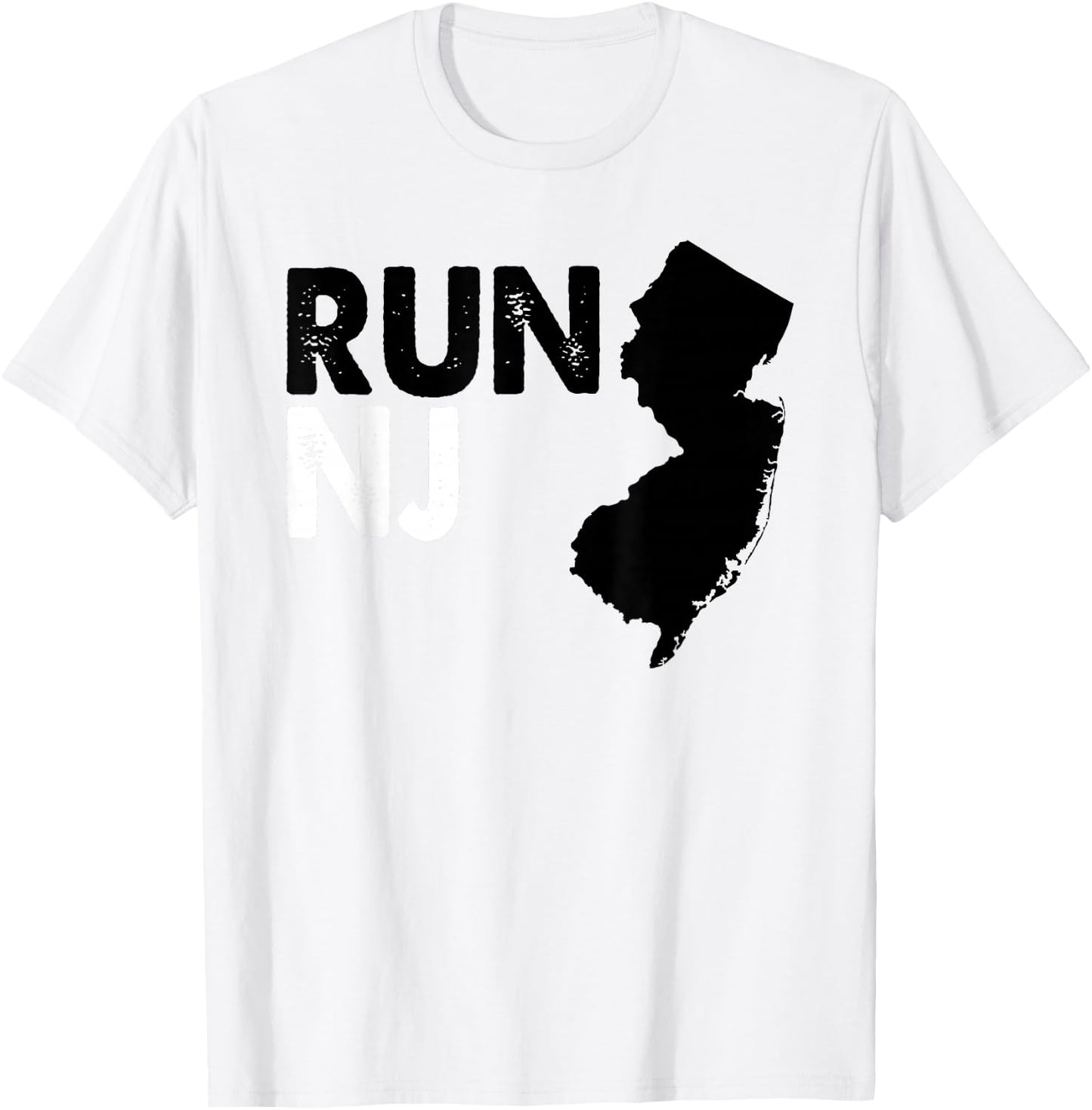 New Jersey Marathon Shirt, Run NJ T-Shirt - T-Shirt | White