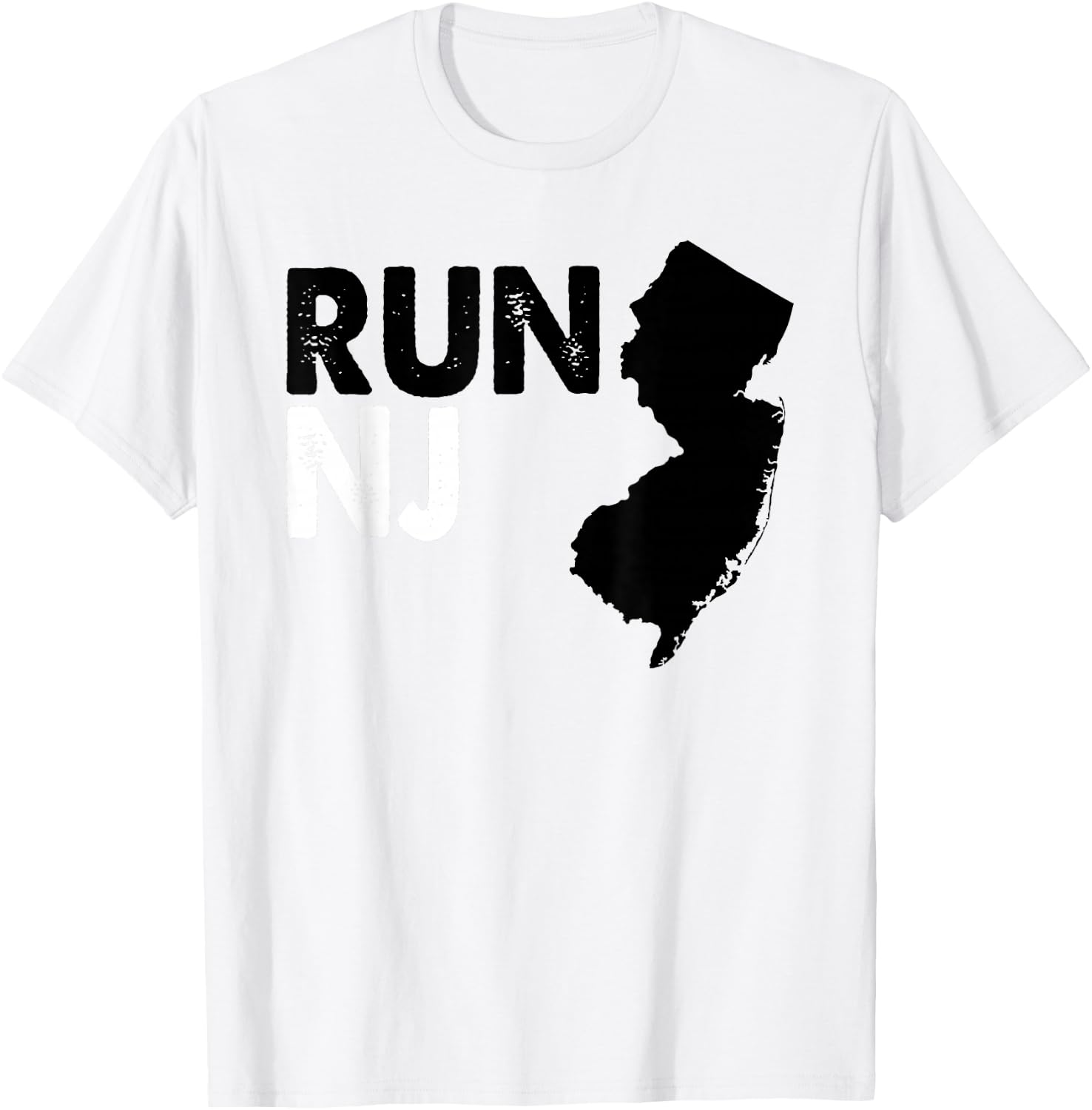 New Jersey Marathon Shirt, Run NJ T-Shirt - T-Shirt | White