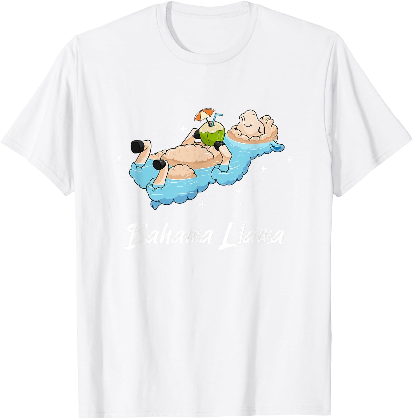 Bahama Llama Shirt Funny Alpaca beach vacation Summer Girl T-Shirt - T-Shirt | White