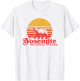 Retro Yosemite National Park Shirt - Bear & Vintage Sun T-Shirt - T-Shirt | White