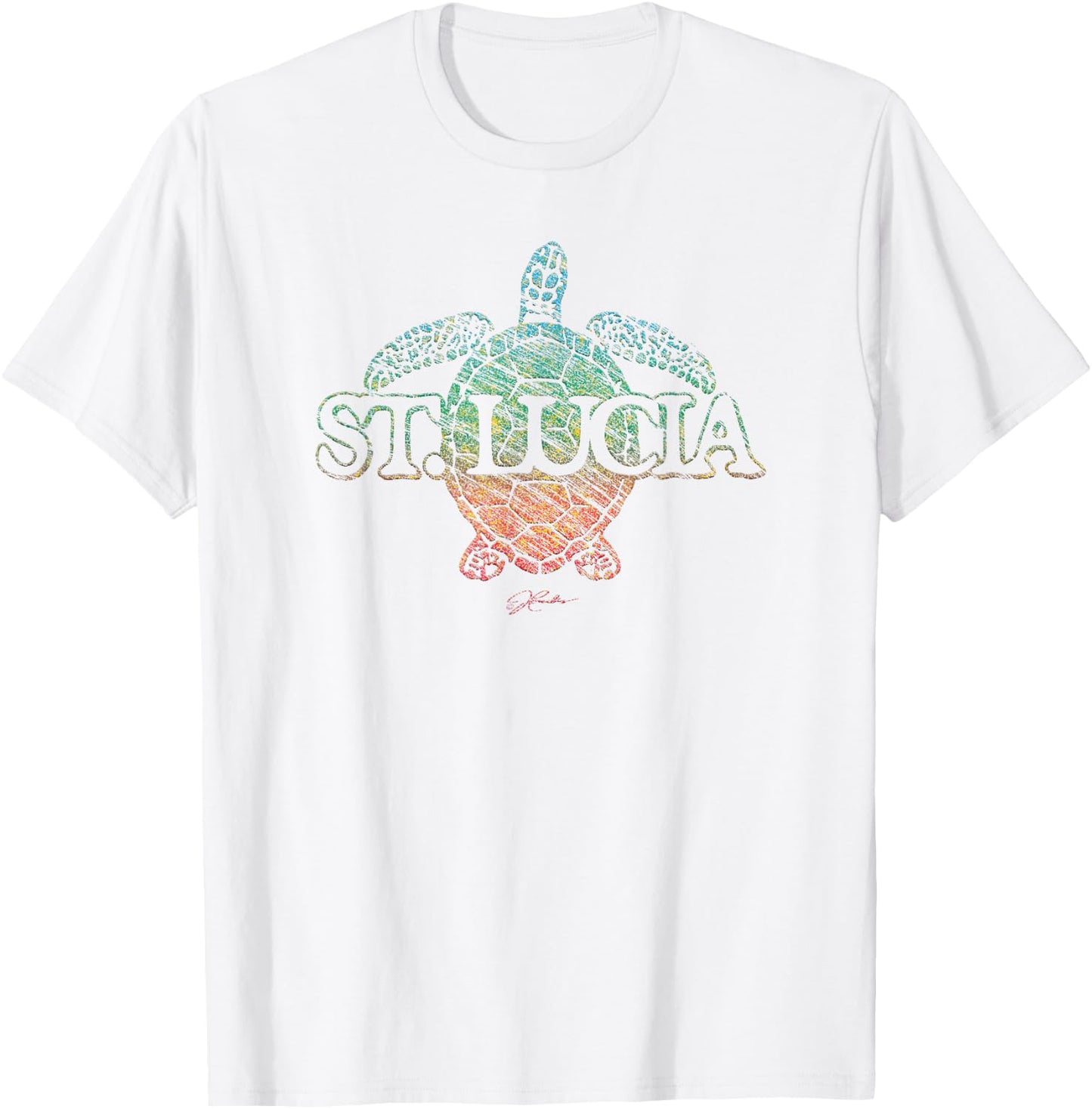 JCombs: St. Lucia Sea Turtle T-Shirt - T-Shirt | White