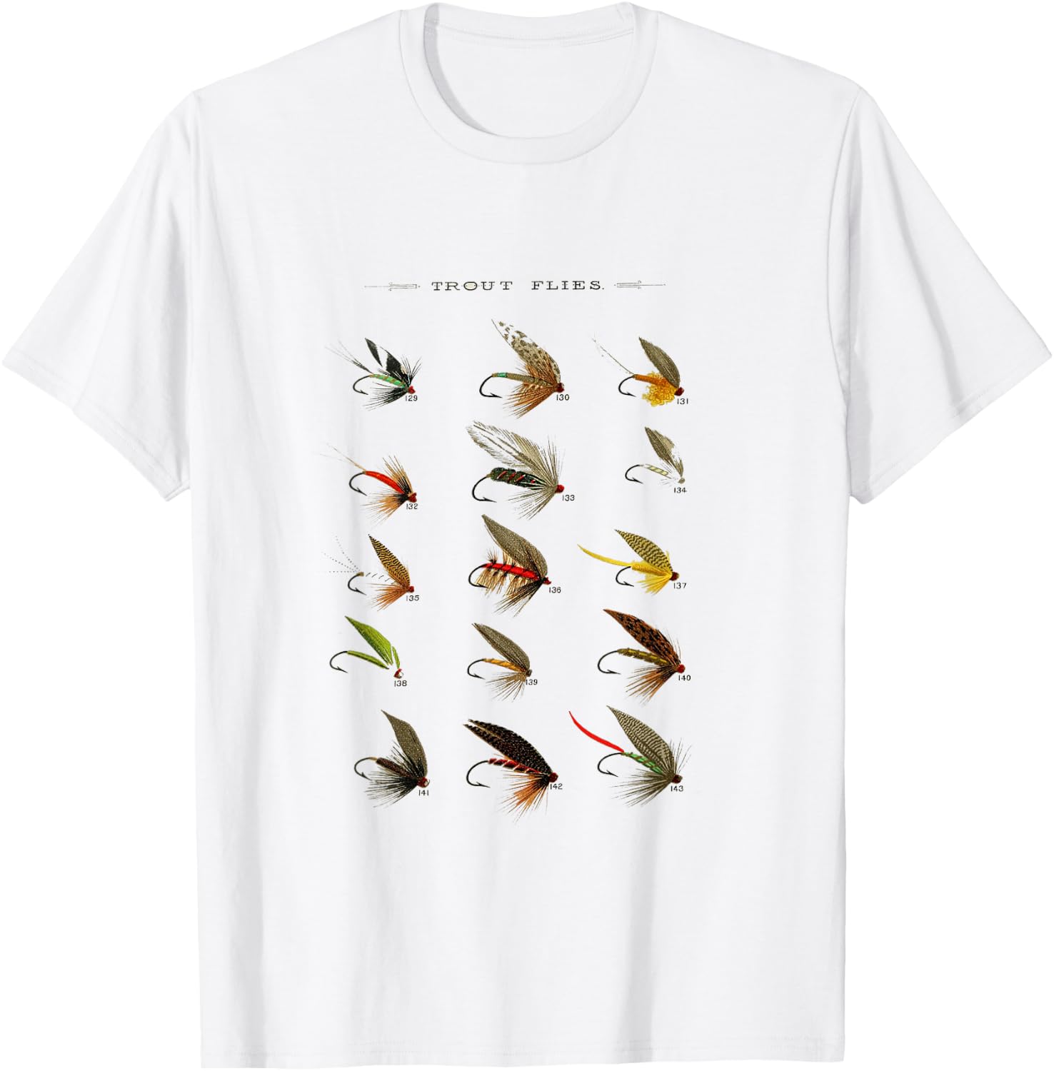 Vintage Fly Fishing Lures T Shirt T-Shirt - T-Shirt | White