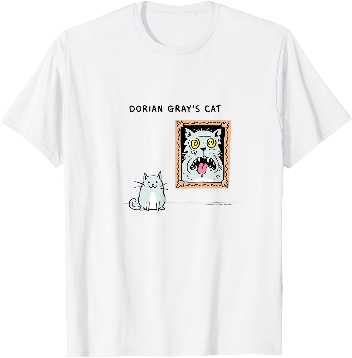 Dorian Gray's Cat teeshirt from Skunkbear T-Shirt - T-Shirt | White