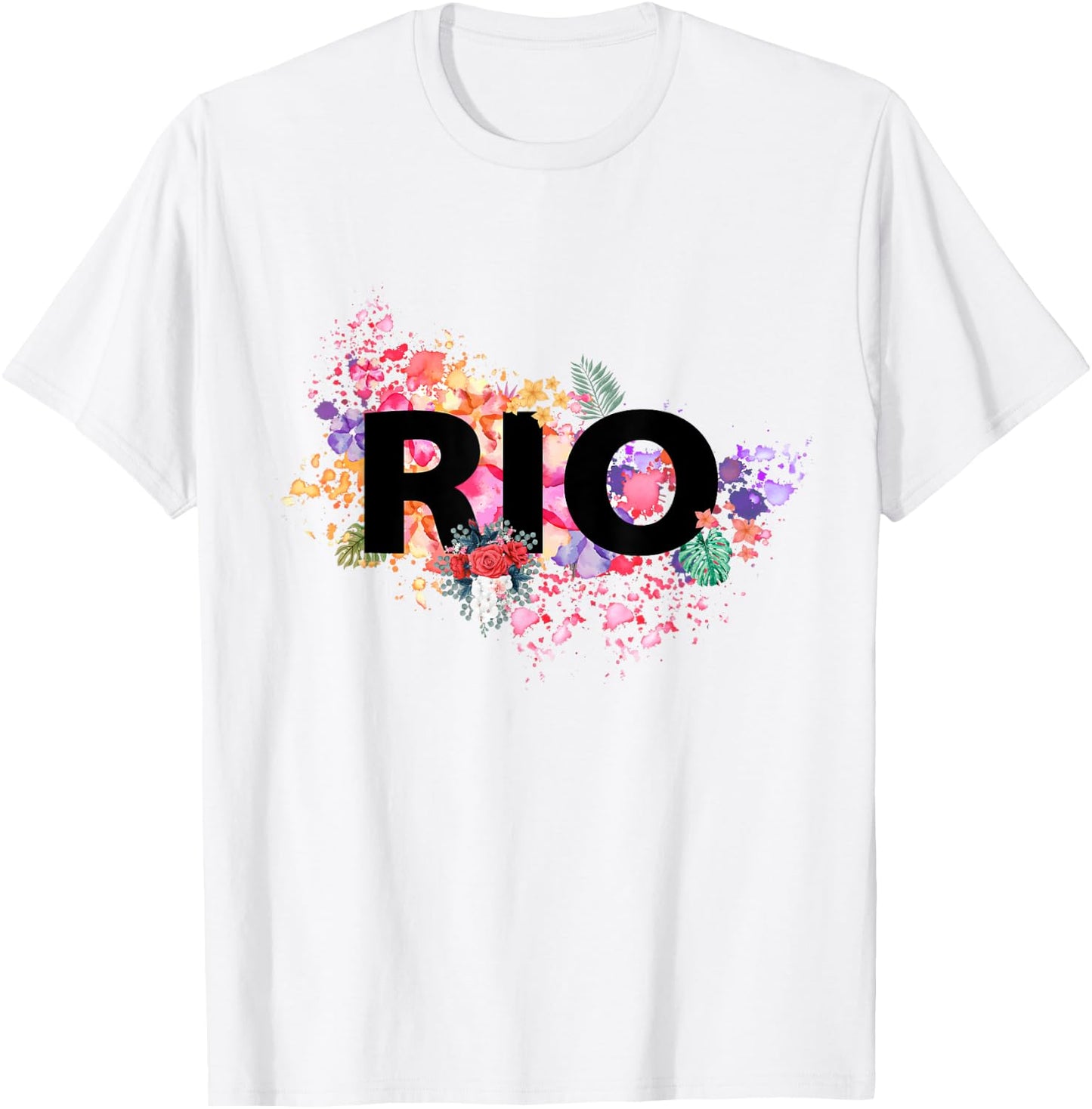 Rio De Janeiro Brazil Vacation with Tropical Hibiscus Flower T-Shirt - T-Shirt | White
