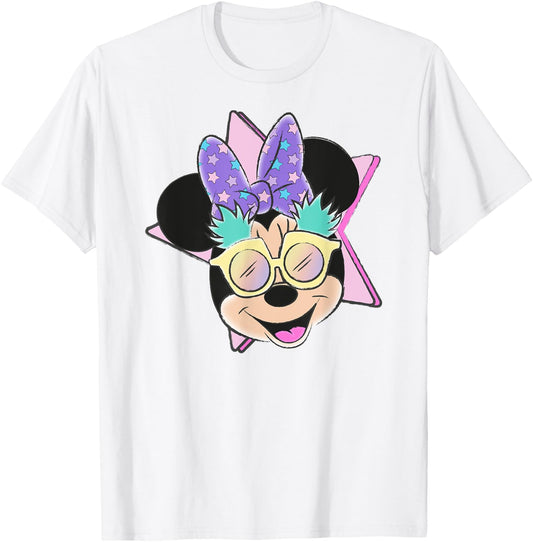 Minnie Mouse - Summer Pineapple Sunglasses With Stars T-Shirt - T-Shirt | White