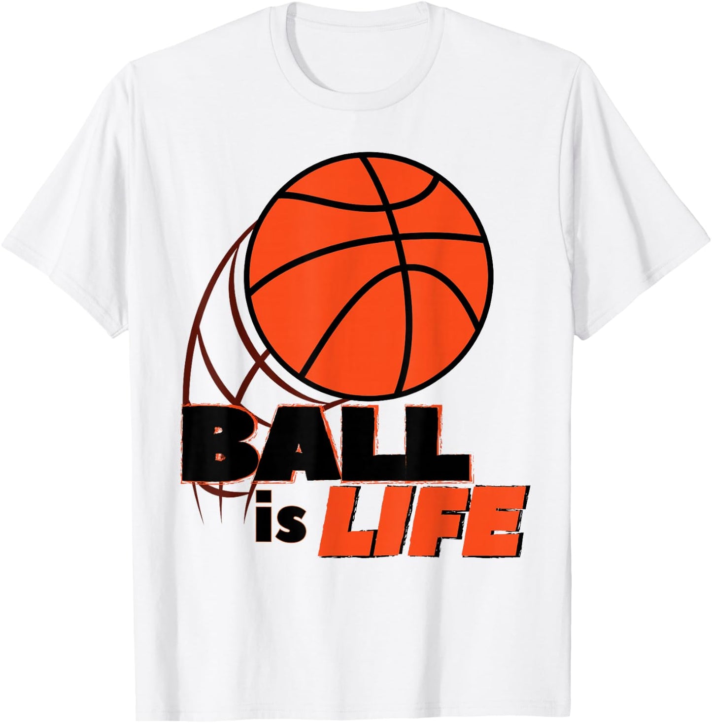Basketball Ball Player Is Life T-Shirt - T-Shirt | White