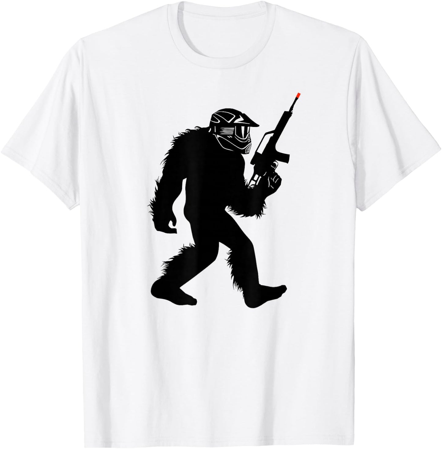 Bigfoot Airsoft , Sasquatch Airsofting Apparel T-Shirt - T-Shirt | White