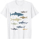 Sharks Of The World Educational Funny T-Shirt - T-Shirt | White