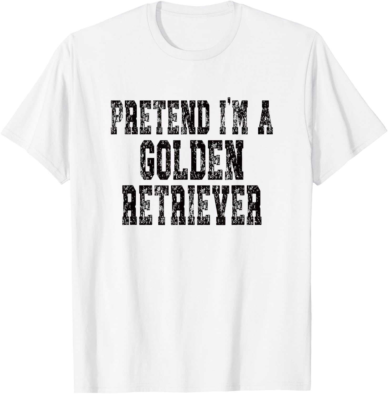 Pretend I'm A Golden Retriever Dog - Lazy Halloween Costume T-Shirt - T-Shirt | White