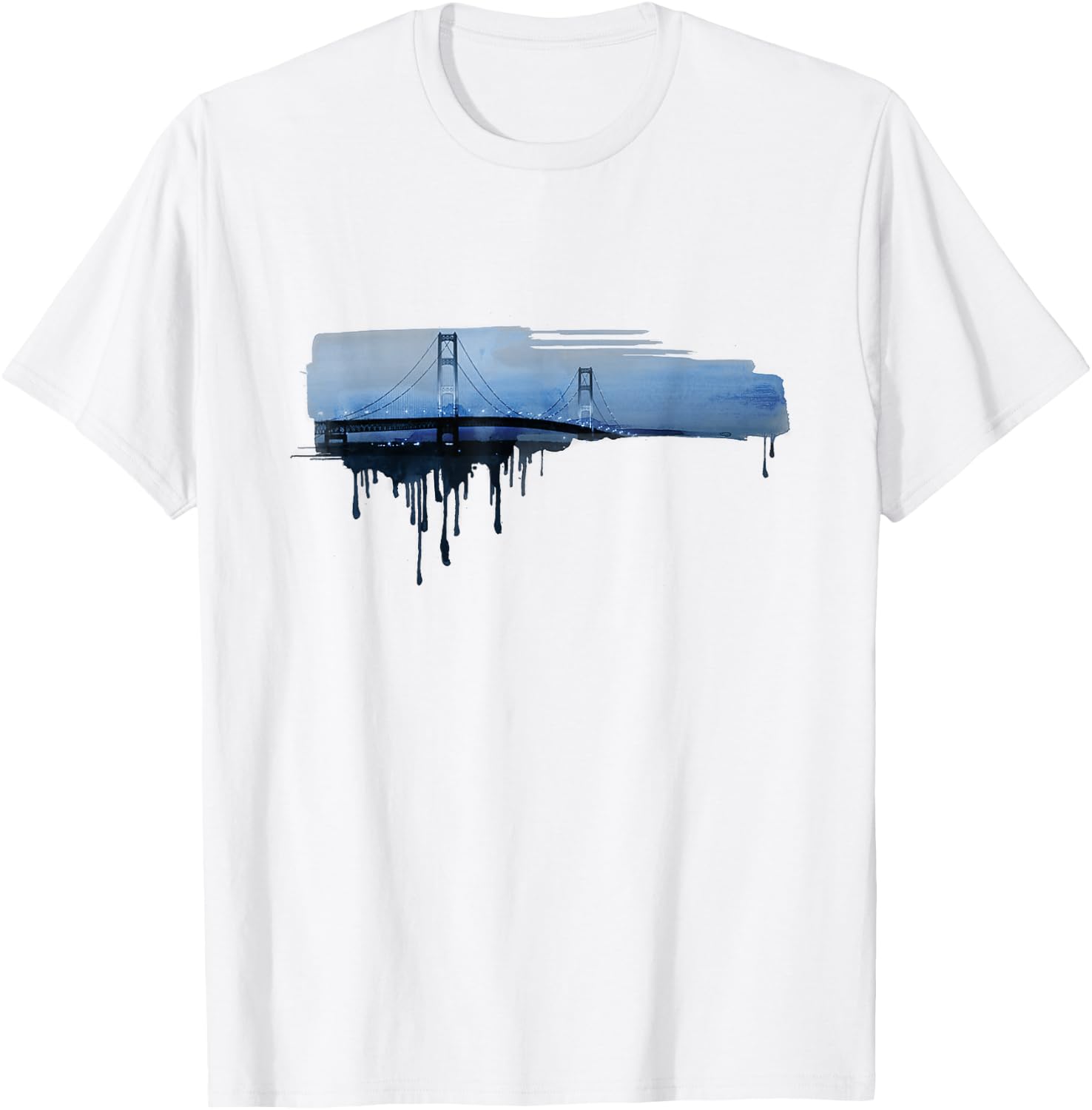 Mackinac Bridge Michigan Relaxed Fit T-Shirt - T-Shirt | White