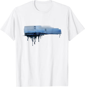 Mackinac Bridge Michigan Relaxed Fit T-Shirt - T-Shirt | White