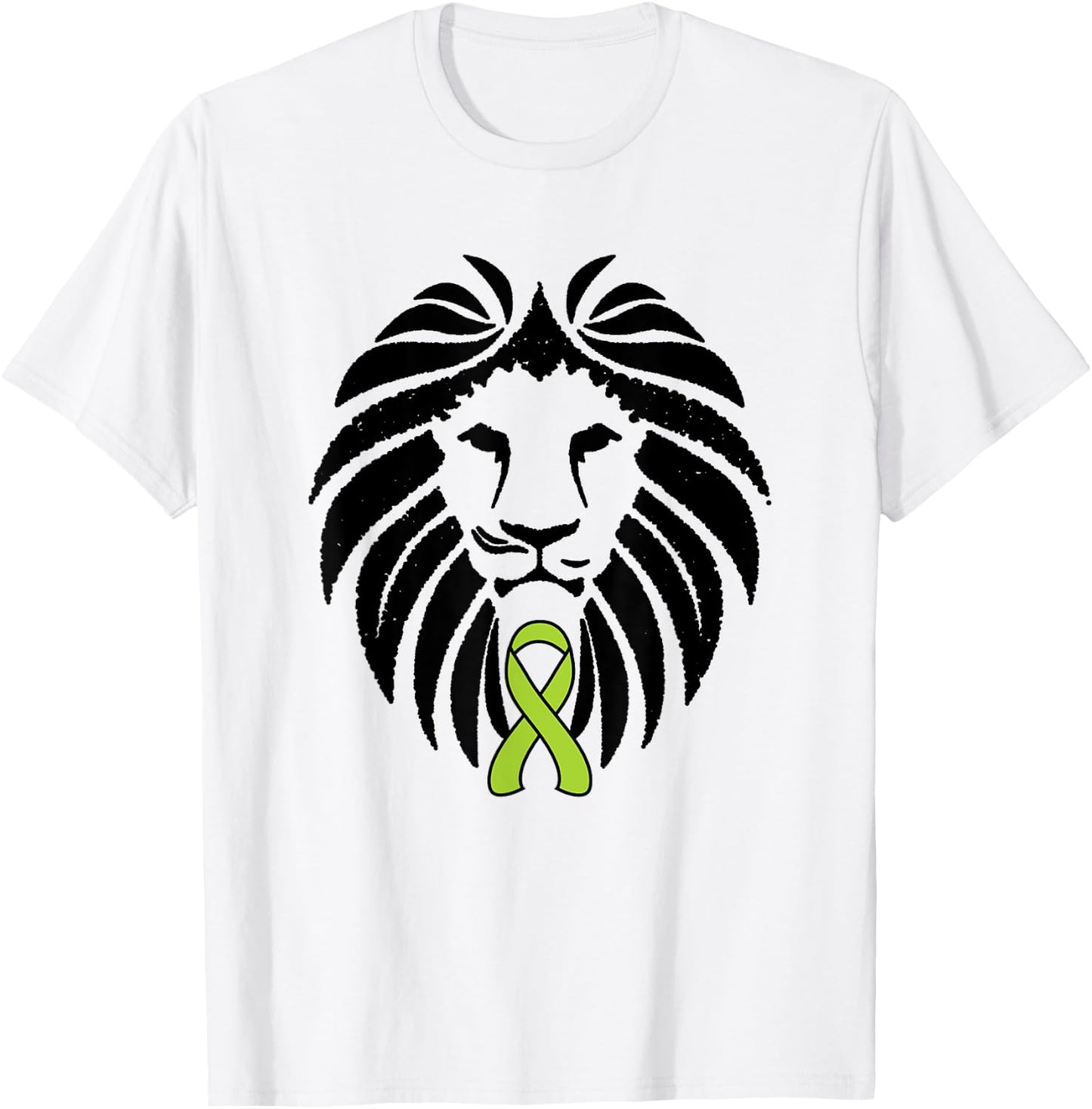 Mental Health Awareness Shirt Lion Awareness Ribbon S1 T-Shirt - T-Shirt | White