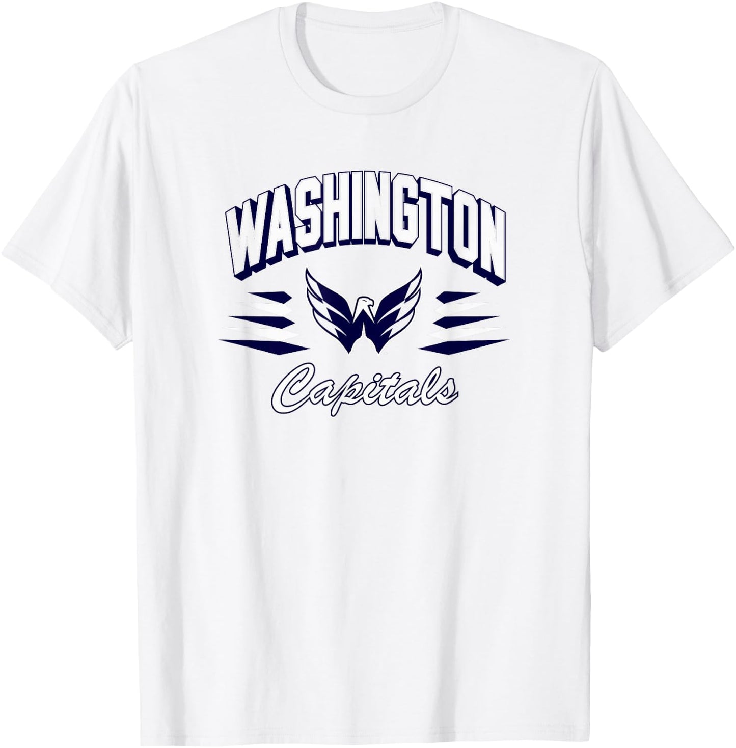Washington Capitals Retro Diamond Red Officially Licensed T-Shirt - T-Shirt | White