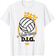 Funny Vollyball Team - Notorious DIG Crown Pun T-Shirt - T-Shirt | White
