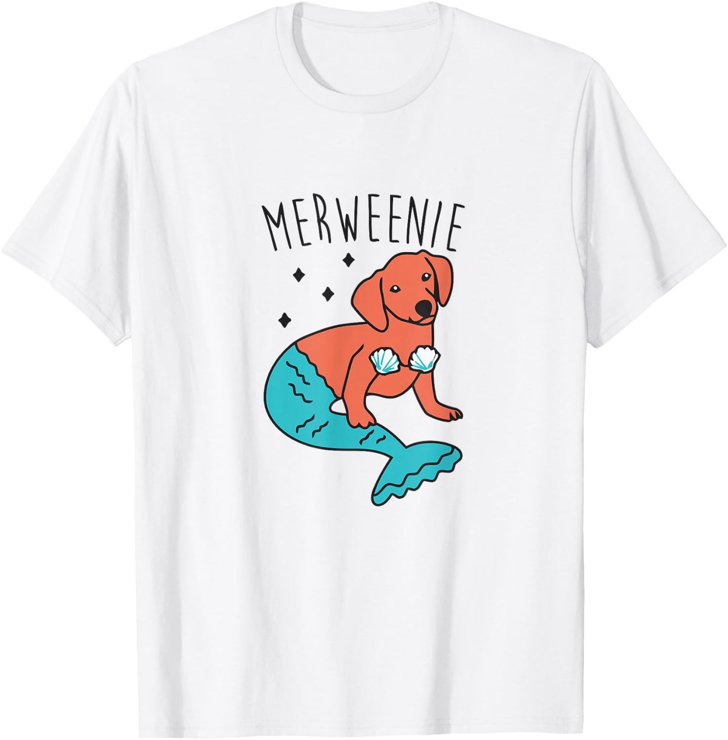 Mermaid Pet dog Weenie T-Shirt - T-Shirt | White