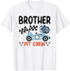 Race Car Birthday Party Racing Family Brother Pit Crew T-Shirt - T-Shirt | White