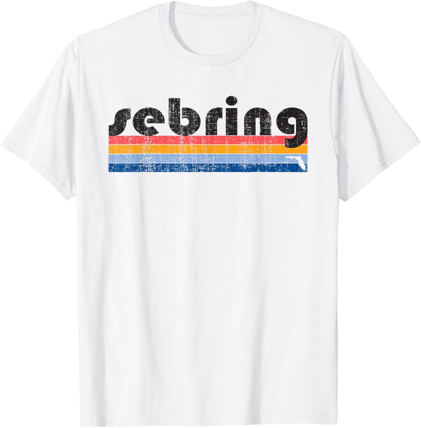 Vintage 80s Style Sebring FL T-Shirt - T-Shirt | White