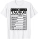 Taurus Nutritional Style Zodiac Design, Taurus T-Shirt - T-Shirt | White