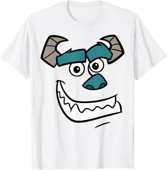 Disney Pixar Monsters, Inc. Halloween Sulley Face Costume T-Shirt - T-Shirt | White
