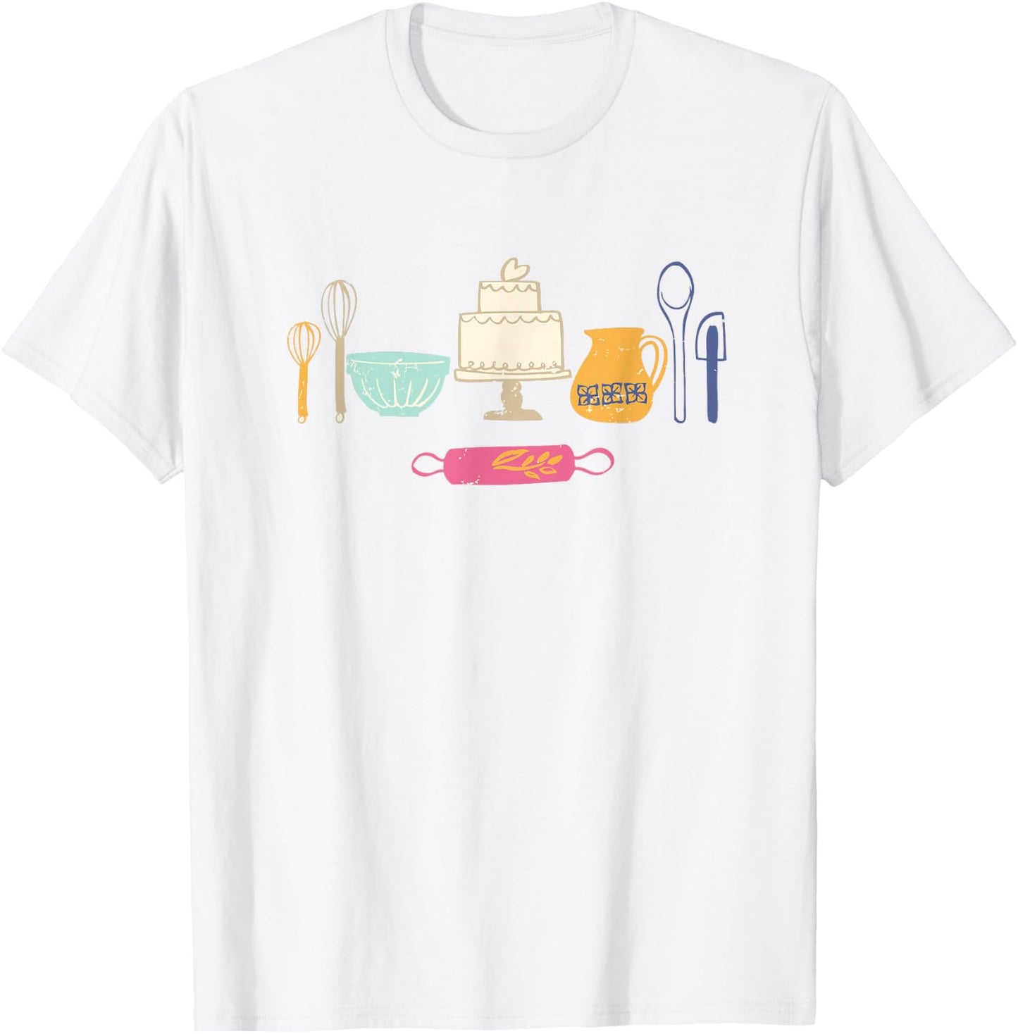 Love Baking Bakers Tools Fun Gift T Shirt, Lt T-Shirt - T-Shirt | White