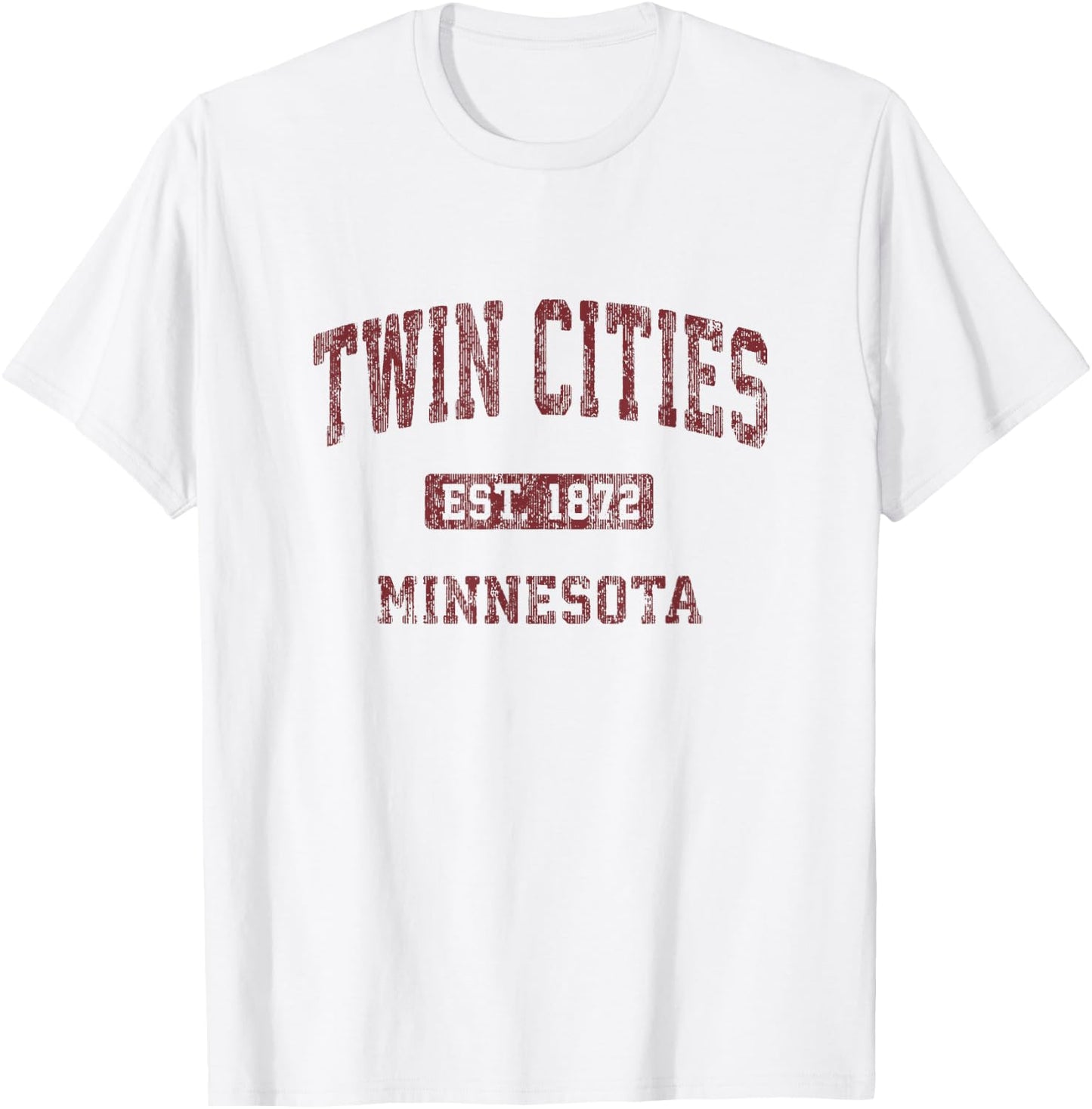 Twin Cities Minnesota MN Vintage Athletic Sports Design T-Shirt - T-Shirt | White