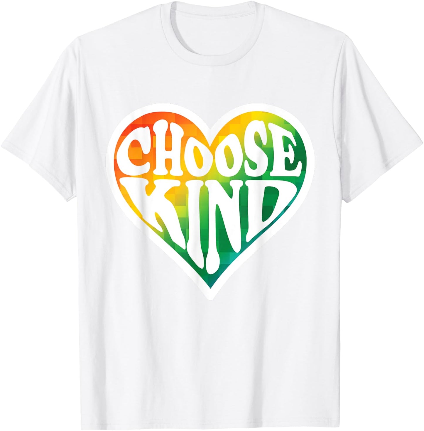 Rainbow Heart Teacher Choose Kind Gifts Women Kids T-Shirt - T-Shirt | White
