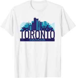 Toronto Skyline Canada Souvenir Gift T-Shirt - T-Shirt | White
