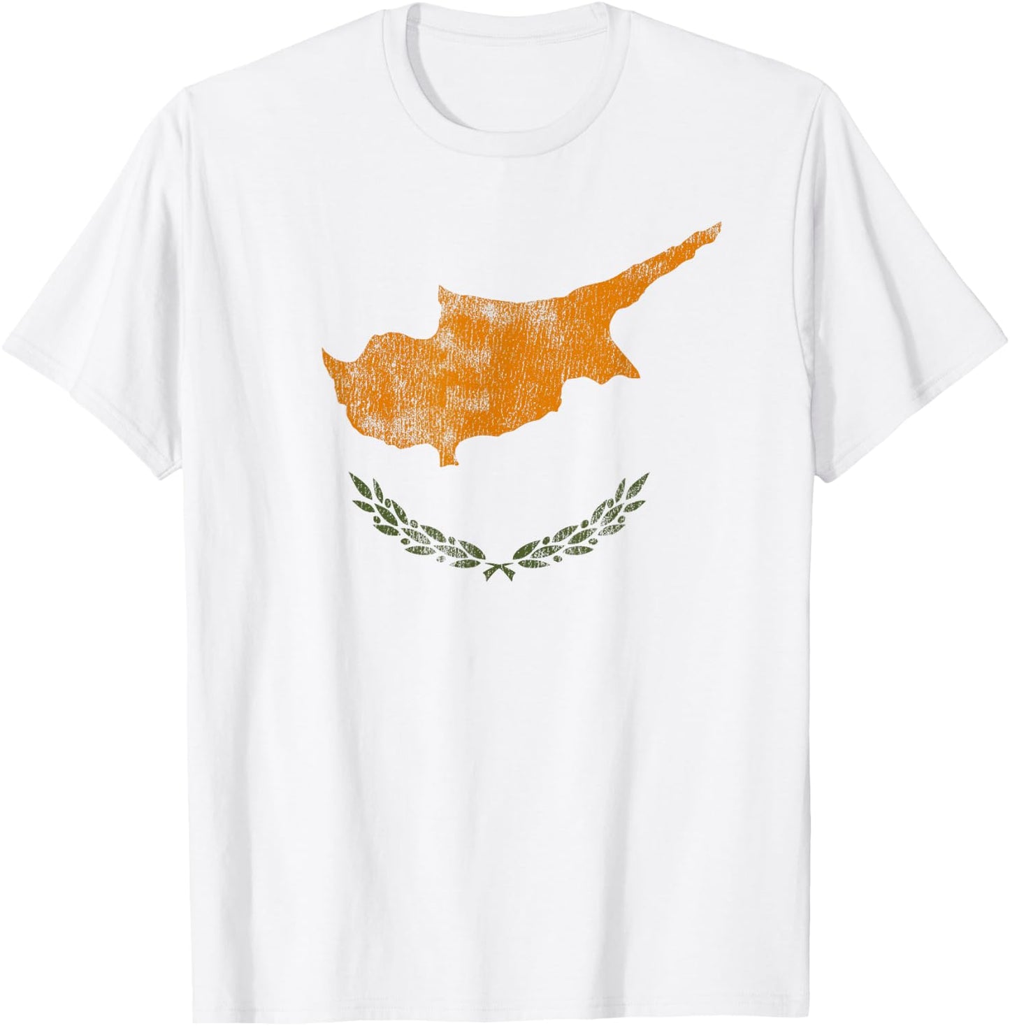 Retro Cypriot Flag of Cyprus Souvenir T-Shirt - T-Shirt | White