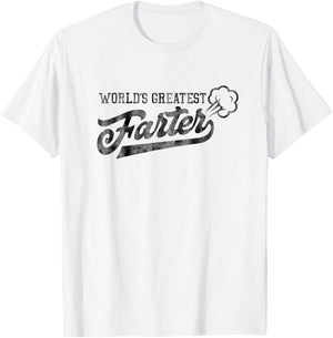 World's Greatest Farter Fart Dad Joke Father's Day T-Shirt - T-Shirt | White