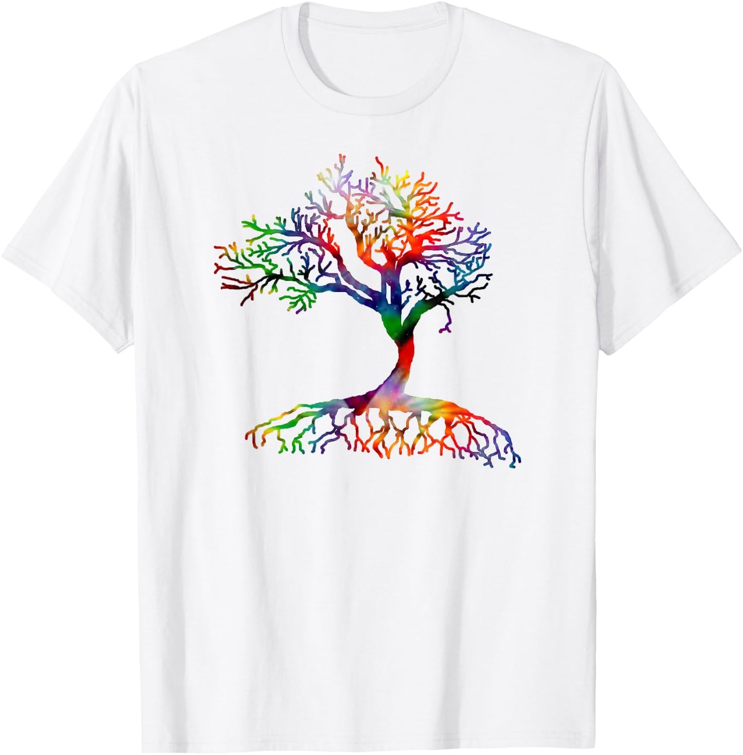 Tree Shirt Tie Dye Artist hand drawn tree of life T-Shirt - T-Shirt | White