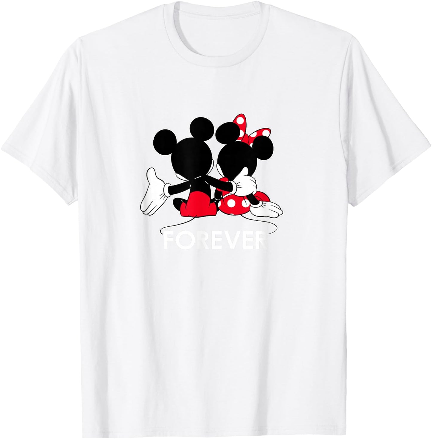 Disney Mickey and Minnie Mouse Silhouettes Forever Small T-Shirt - T-Shirt | White