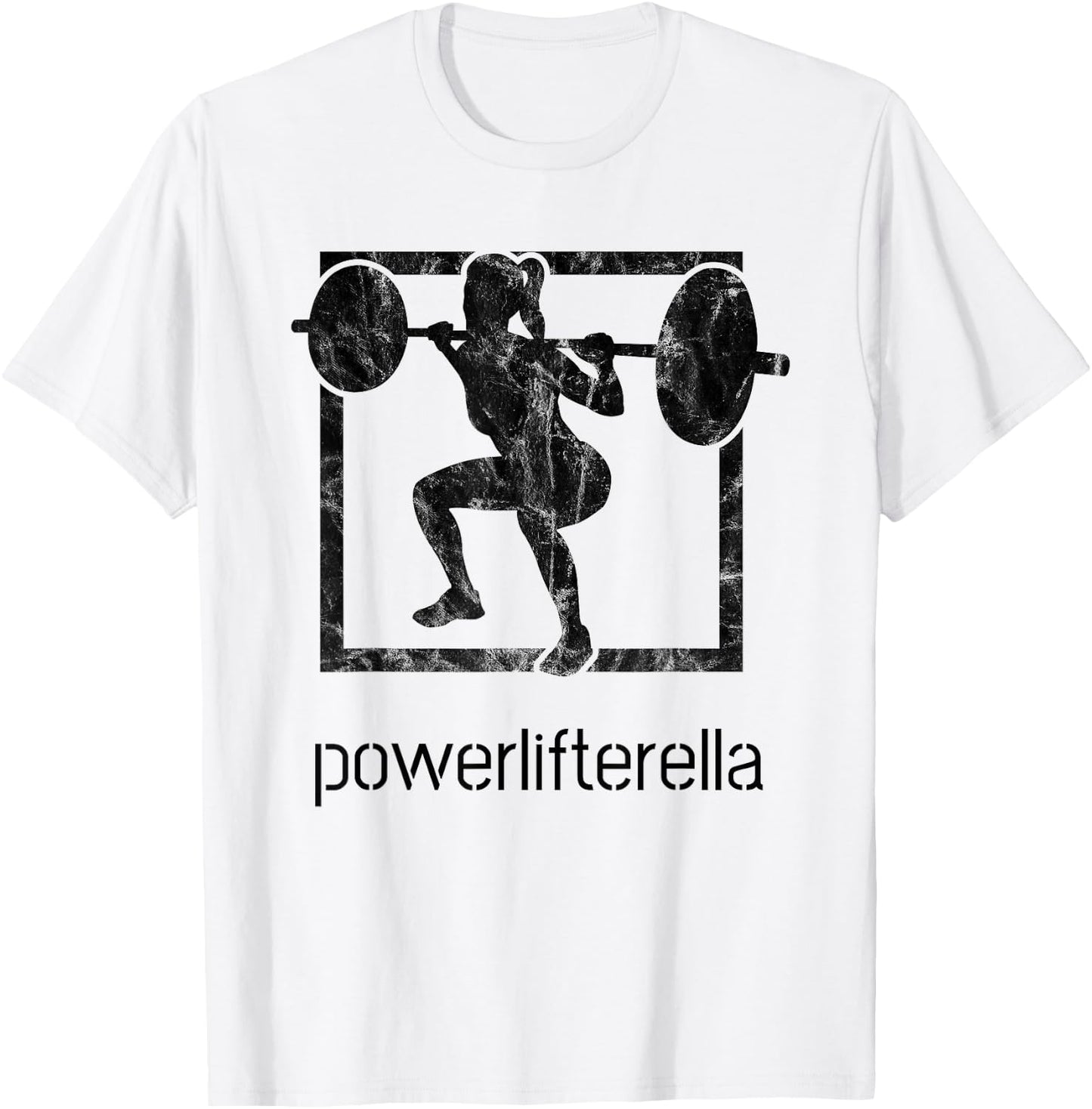 Powerlifterella Women Retro Squat Gym Lifting Workout T-Shirt - T-Shirt | White