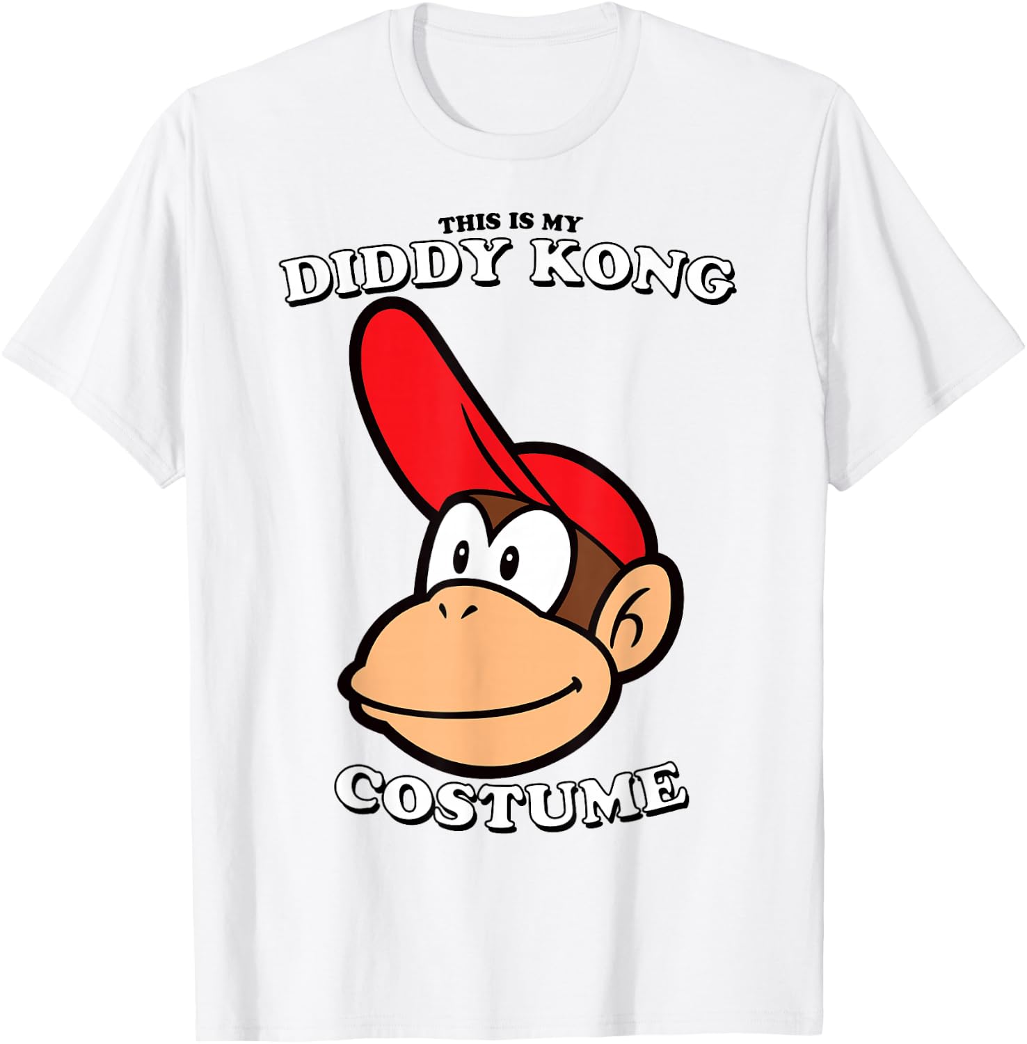 Super Mario Halloween This Is My Diddy Kong Costume T-Shirt - T-Shirt | White