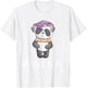 Dj Panda Headphones T Shirt Cute Music Boys Kids T-Shirt - T-Shirt | White