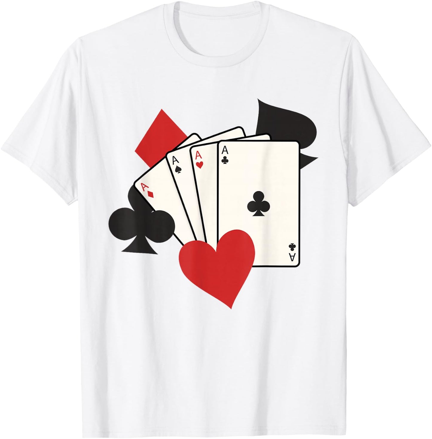Aces Playing Cards T-Shirt - T-Shirt | White